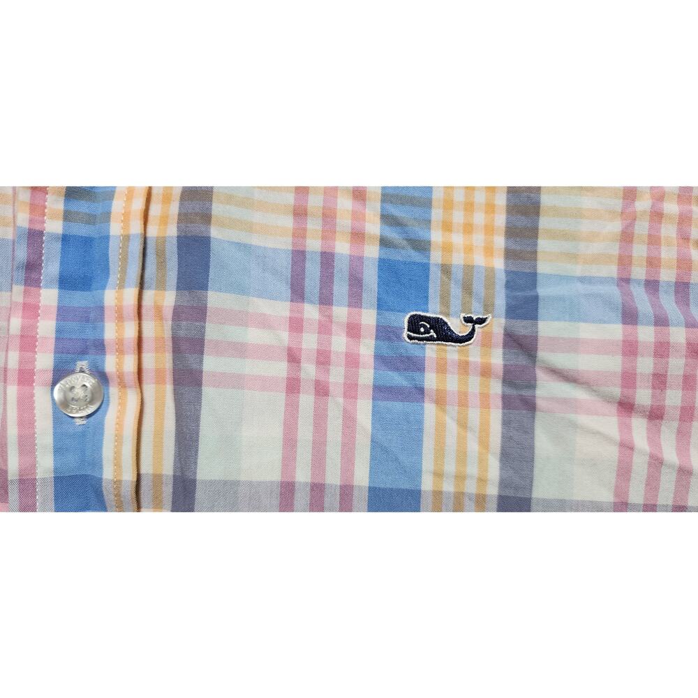 Vineyard Vines Men’s Slim Fit Whale Shirt Small Pastel Plaid Button Down - Picture 4 of 10